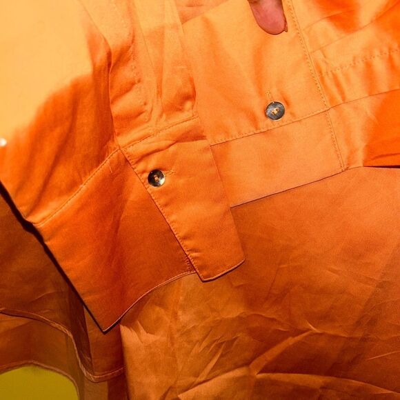 Harshman Orange Cotton Lightweight Top/Blouse(Size Large) - Picture 7 of 10
